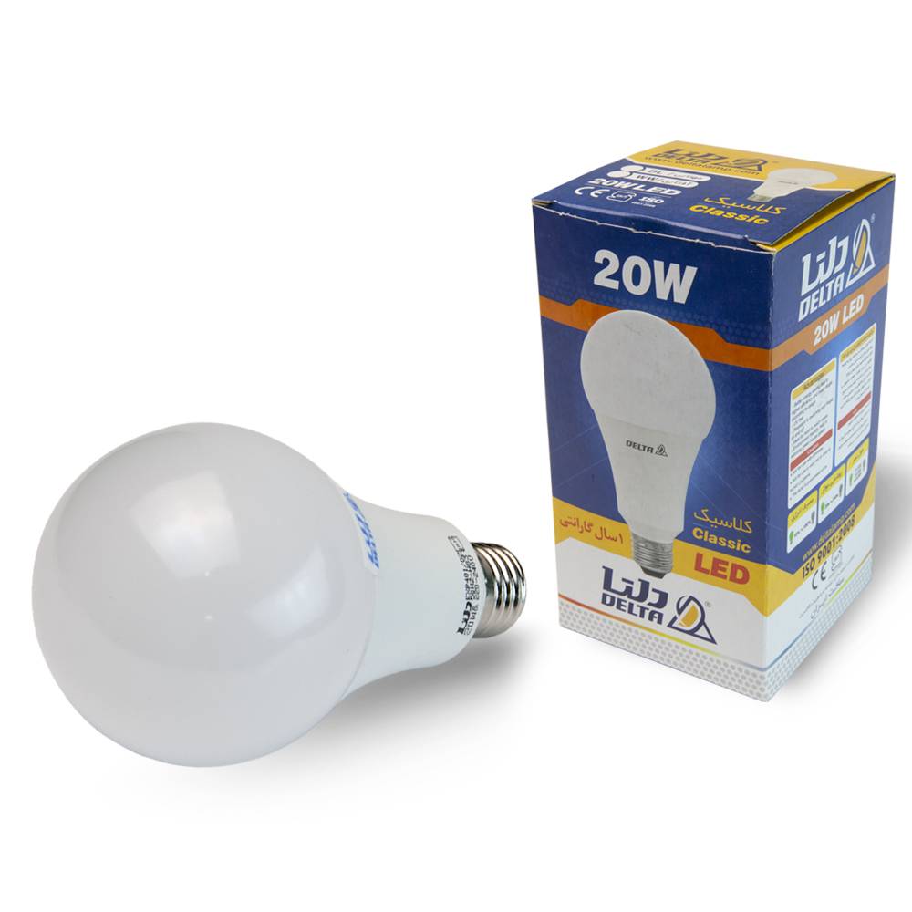 لامپ ال ای دی LED دلتا مدل 20 وات کلاسیک